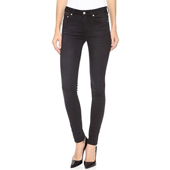 BLK DNM Skinny Stretch Jeans 22 in Grace Black - Picture 1 of 8